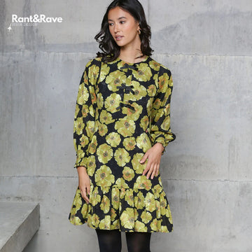 Daina Dress in Lime Green