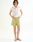 Shirt with Lobster Embroidery
