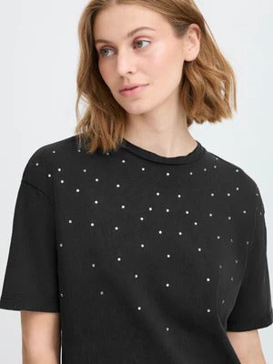 Peonie T Shirt in Black