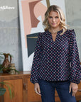 Taya Top in Navy