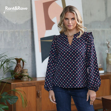 Taya Top in Navy