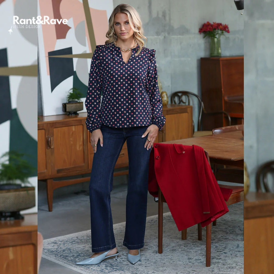 Taya Top in Navy