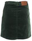 Ora Cord Skirt in Forest Green