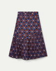 Chocolate Flower Print Skirt