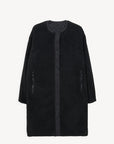 Divorta Long Sherpa Jacket in Black