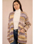 Open Knit Cardigan in Multicolour
