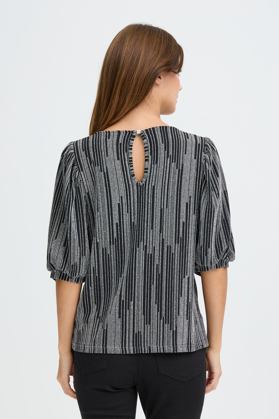 Thea Blouse in Silver Glitter