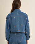 Short Embroidered Denim Jacket