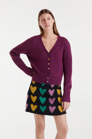 Burgundy Knit Cardigan