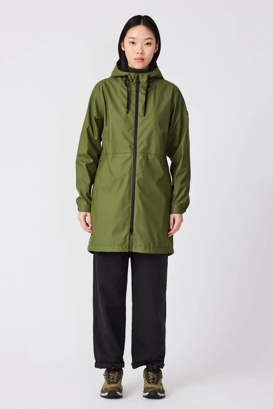 Vand Waterproof Coat in Bronze Green