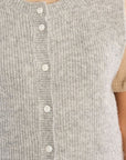 Sleeveless Cardigan in Grey
