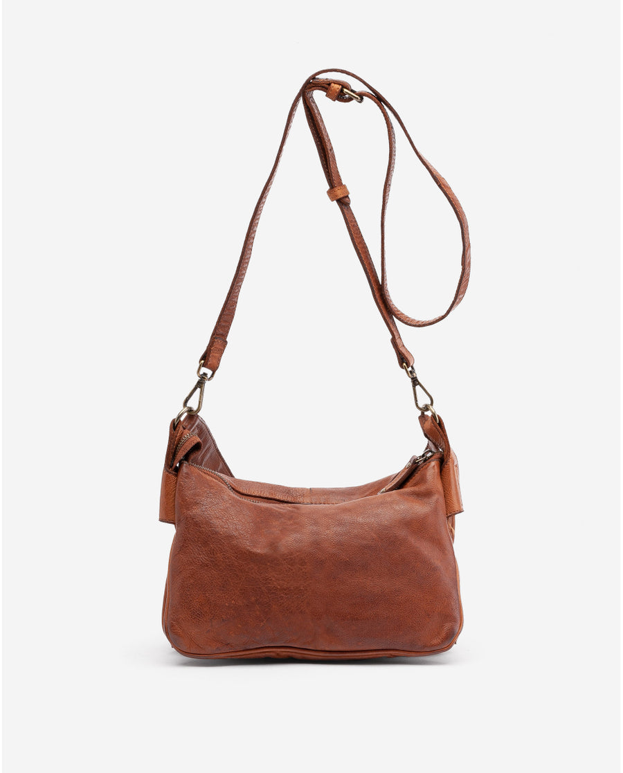 Leather Shoulder Bag BIBA Boston in Tan