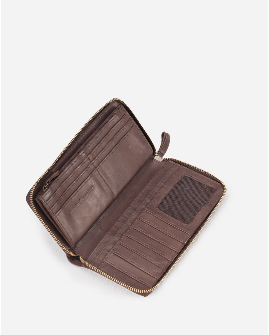 Leather wallet BIBA Boston in Dark Brown