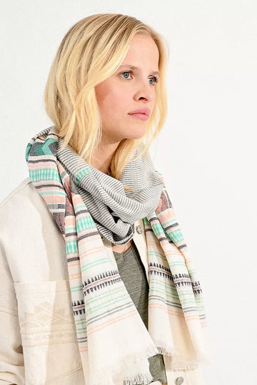 Long Ethnic Print Scarf