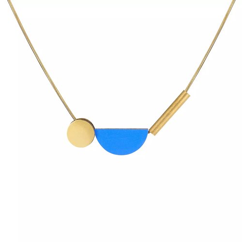 Multishape Plus Necklace in Blue