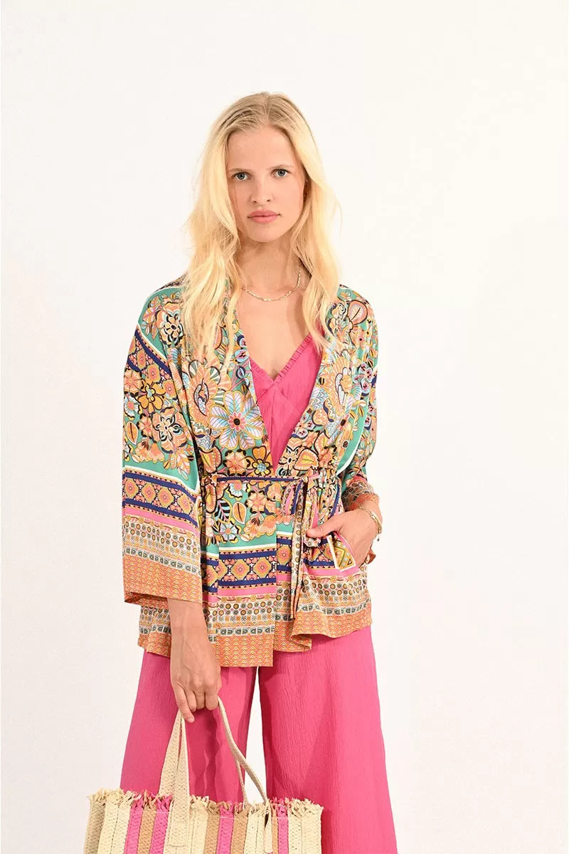 Printed Kimono Jacket