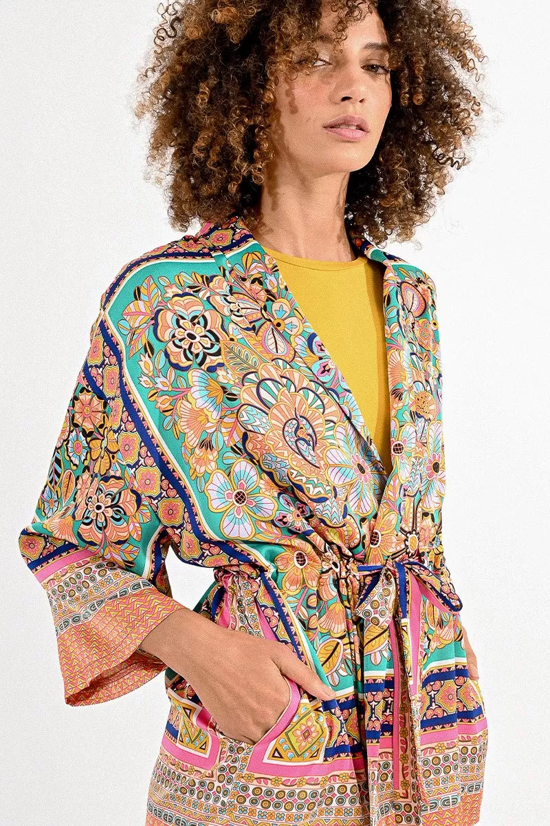 Printed Kimono Jacket