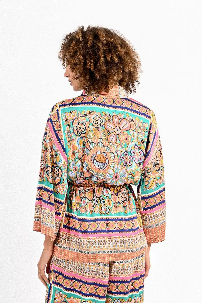 Printed Kimono Jacket