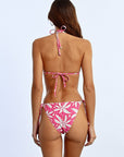 Bikini Top in Pink Caracol Pattern