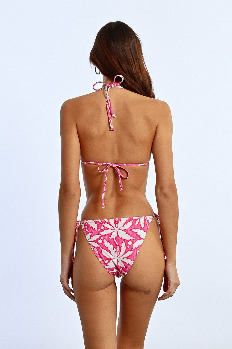 Bikini Top in Pink Caracol Pattern