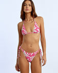 Bikini Top in Pink Caracol Pattern