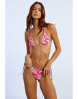 Bikini Top in Pink Caracol Pattern