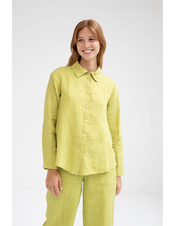 Silbido Shirt in Lime Green