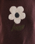 Brown Vest with Flower Detail