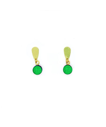 Gemma Earrings in Green