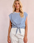 Sleeveless Sailor Top with Front Tie