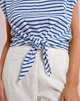 Sleeveless Sailor Top with Front Tie