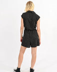 Wrapped Playsuit with Polka Dots