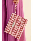 Zippered Pouch in Pink Anju