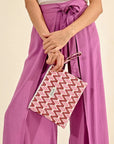 Zippered Pouch in Pink Anju