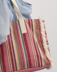 Striped Cotton Tote Bag