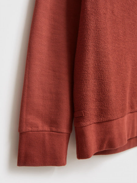 Holt Crew Neck Sweat in Mid Red