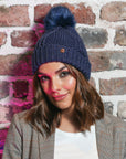 Rena Lurex Cable Knit Hat